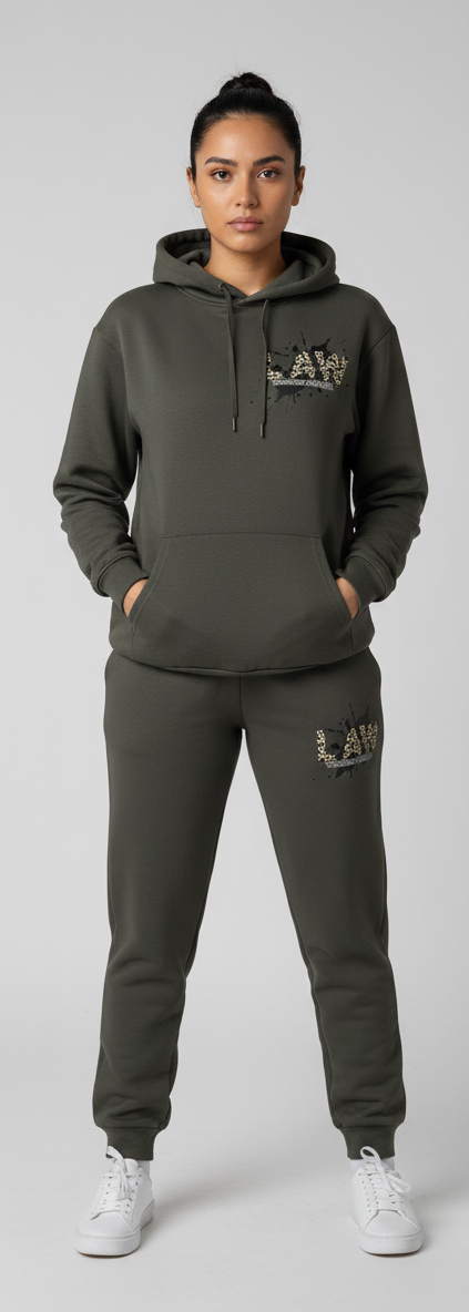 Green camo sweatsuit